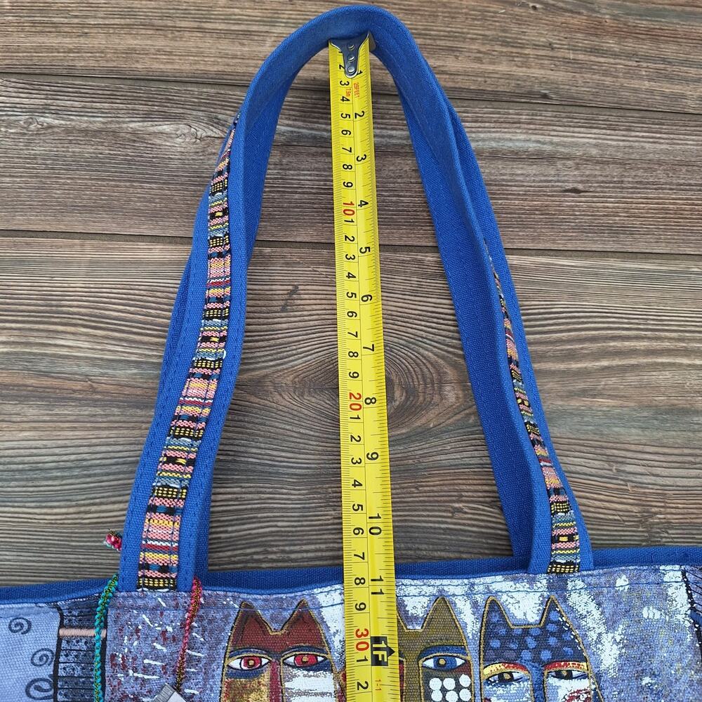 Vintage Laurel Burch AUTUMN FELINES (Set of 2) Weekender and Shoulder Cat Bags - Picture 8 of 16
